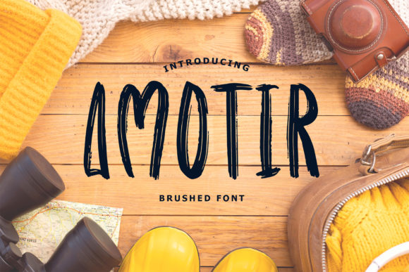 Amotir: A Brushed Display Font for Your Creative Shop