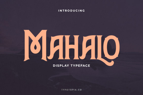 Mahalo Font: A Bold Retro Display Typeface for Crafters