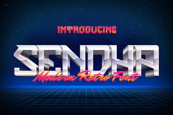 Sendha: A Techno Display Font Built for Bold Branding